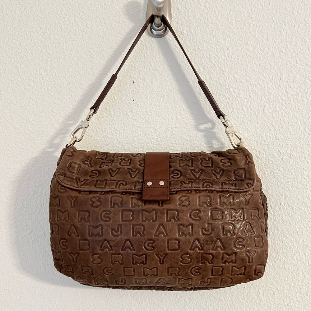 Marc Jacobs Brown Embossed Leather Shoulder Bag - Picture 7 of 16